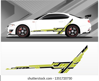 Vinyls sticker Decals for Car truck mini bus modify Motorcycle. Racing Vehicle Graphics kit isolated vector design race Elegant stripes modern color technology background for wrap