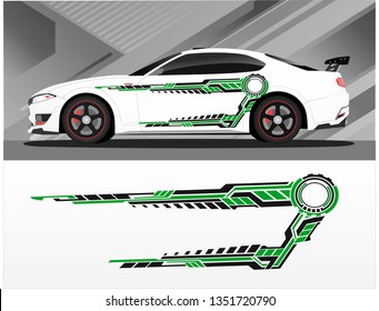 Vinyls sticker Decals for Car truck mini bus modify Motorcycle. Racing Vehicle Graphics kit isolated vector design race Elegant stripes modern color technology background for wrap