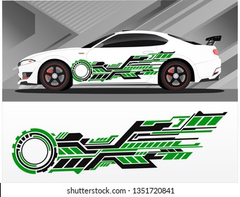 Vinyls sticker Decals for Car truck mini bus modify Motorcycle. Racing Vehicle Graphics kit isolated vector design race Elegant stripes modern color technology background for wrap