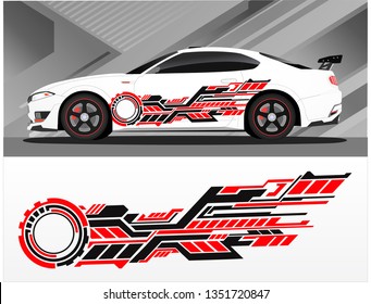 Vinyls sticker Decals for Car truck mini bus modify Motorcycle. Racing Vehicle Graphics kit isolated vector design race Elegant stripes modern color technology background for wrap