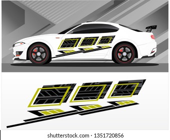 Vinyls sticker Decals for Car truck mini bus modify Motorcycle. Racing Vehicle Graphics kit isolated vector design race Elegant stripes modern color technology background for wrap