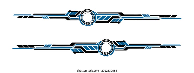 Vinyls sticker set techno power performance Decals for Car truck mini bus modify Motorcycle. Racing Vehicle Graphics kit isolated vector design race Elegant stripes