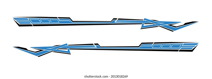 Vinyls sticker set techno power performance Decals for Car truck mini bus modify Motorcycle. Racing Vehicle Graphics kit isolated vector design race Elegant stripes