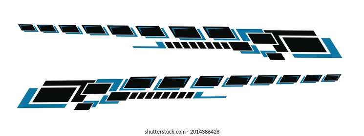 Vinyls sticker set techno power performance Decals for Car truck mini bus modify Motorcycle. Racing Vehicle Graphics kit isolated vector design race Elegant stripes