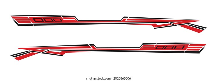 Juego de pegatinas de vinilos de rendimiento de potencia tecnico Decals para el mini bus de camión de coches modificar Motorcycle. Racing Vehículos Juego de gráficos de diseño vectorial aislado Correa elegante