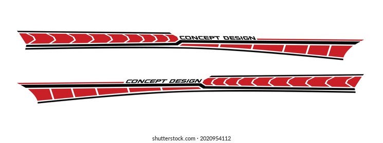 Vinyls sticker set techno power performance Decals for Car truck mini bus modify Motorcycle. Racing Vehicle Graphics kit isolated vector design race Elegant stripes