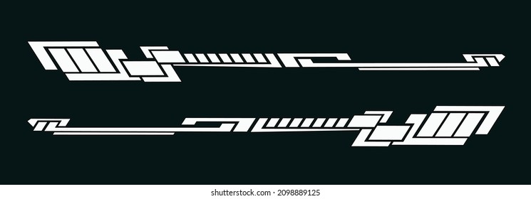 Vinyls sticker set techno power performance Decals for Car truck mini bus modify Motorcycle. Racing Vehicle Graphics kit isolated vector design race Elegant stripes