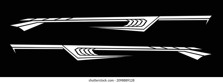 Vinyls sticker set techno power performance Decals for Car truck mini bus modify Motorcycle. Racing Vehicle Graphics kit isolated vector design race Elegant stripes