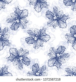 viola flowers illustration pattern vector