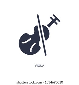 viola icon. Simple element illustration from music concept. viola editable symbol design on white background. Can be use for web and mobile.