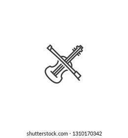 Viola music instrument icon vector