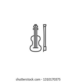 Viola music instrument icon vector