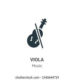 Viola vector icon on white background. Flat vector viola icon symbol sign from modern music collection for mobile concept and web apps design.