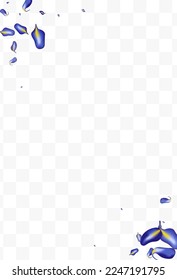 Violaceous Leaves Tree Vector White Transparent Background Poster. Wind Foliage Backdrop. Violet Iris Forest Banner. Leaf Falling Border.