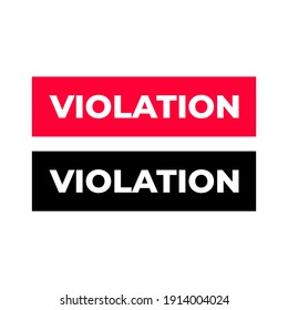 Violation Icon Label Design Vector, violation stamp 