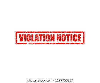 Violation notice red stamp