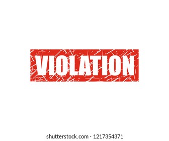 Violation red stamp
