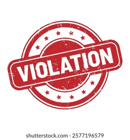 Violation round stamp icon grunge distressed style