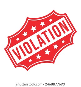 Violation Rubber stamp Design vector 