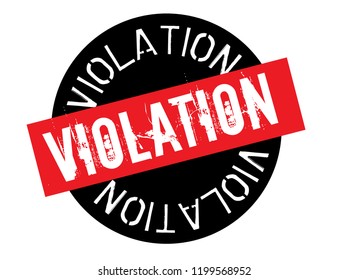 violation stamp on white background. Sign, label, sticker.