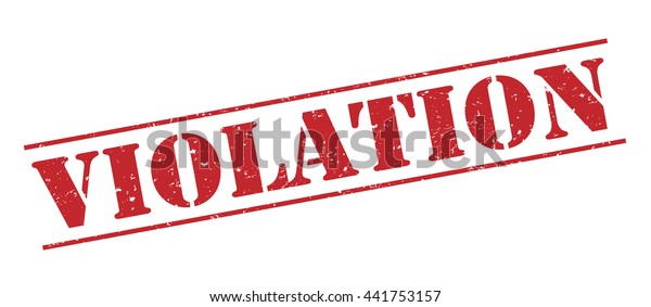 Violation Vector Stamp On White Background Stock Vector (Royalty Free ...