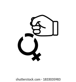 violence against women icon. Design template vector