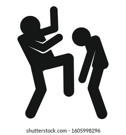 Violence icon. Simple illustration of violence vector icon for web design isolated on white background