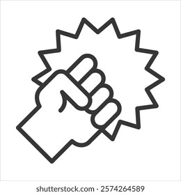 Violence Icon Vector Illustration Outline