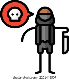 violence isolated design element stock illustration. Vector on a white background