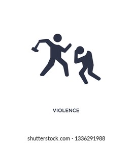 violence isolated icon. Simple element illustration from law and justice concept. violence editable logo symbol design on white background. Can be use for web and mobile.