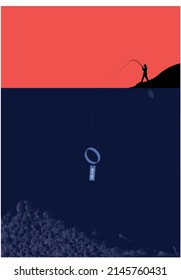 Violence themed poster design.
original perspective poster.
violence against women poster. icon ring.