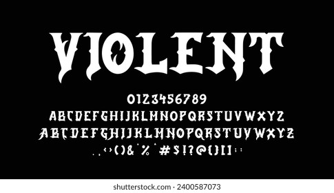 Violent blackletter display font Best Alphabet Alphabet Brush Script Logotype Schrift handschriftlich