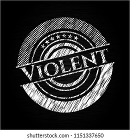 Violent chalkboard emblem