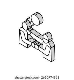 violent crime isometric icon vector. violent crime sign. isolated symbol illustration