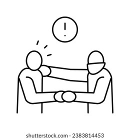 Symbol für Gewaltverbrechen Zeichen für Gewaltverbrechen. isoliertes Kontursymbol