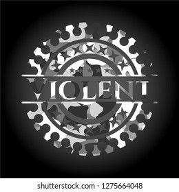 Violent grey camo emblem