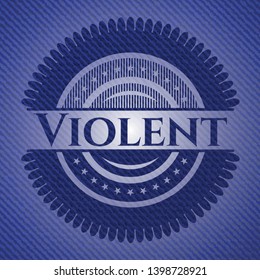 Violent with jean texture. Vector Illustration. Detailed.
