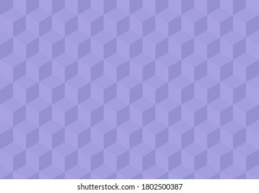 Violet 3D squares background. Seamless vector Illustration. Geometric design for web, wrapping, fabric, poster. Follow other mosaic patterns in my collection.