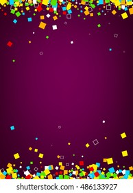Fondo abstracto violento con cuadrados de color. Ilustración de papel vector.