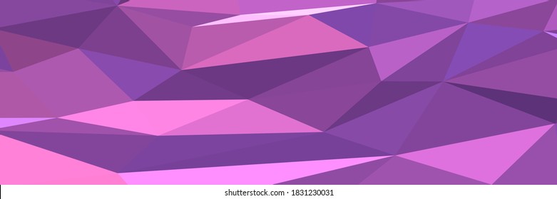 Violet abstract background. Geometric vector illustration. Colorful 3D wallpaper.