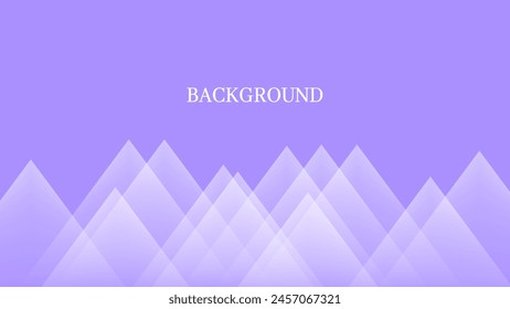 Violet abstract background with white triangular pattern, pyramid or mountain peak shape, modern geometric banner
