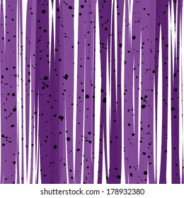 Violet abstract background:vertical stripes and black dots.