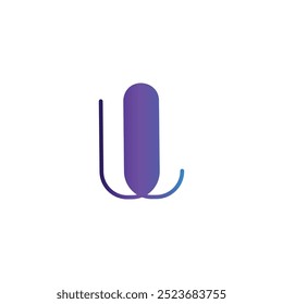 Violet abstract figure logo, icon, vector illustration