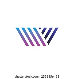 Violet abstract figure logo, icon, vector illustration