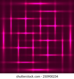 Violet abstract glowing squares background