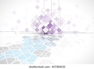 violet abstract square geometric background for web solution design template