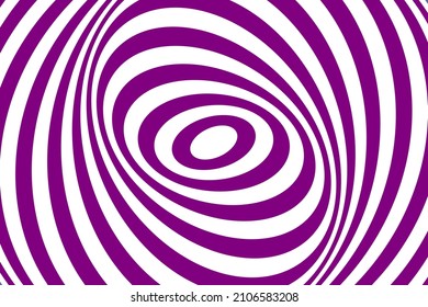 Abstrakter violetter, gestreifter Hintergrund. Optische Kunst. Vektorgrafik.	
