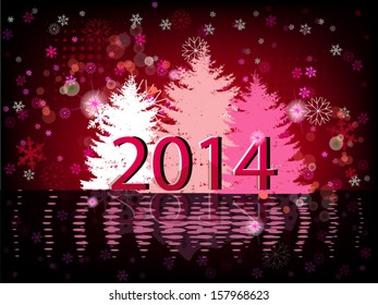 Violet abstraction with new year 2014