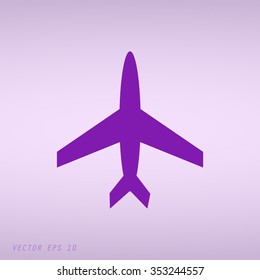 Violet Airplane Icon