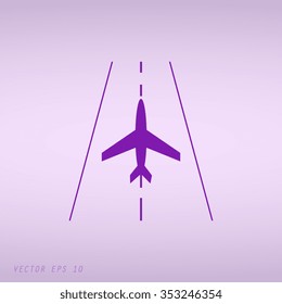 Violet Airplane Icon